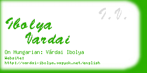ibolya vardai business card